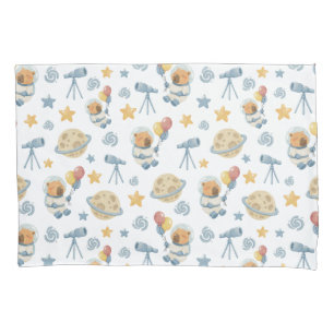 Capybara Astronaut Pattern Kussensloop