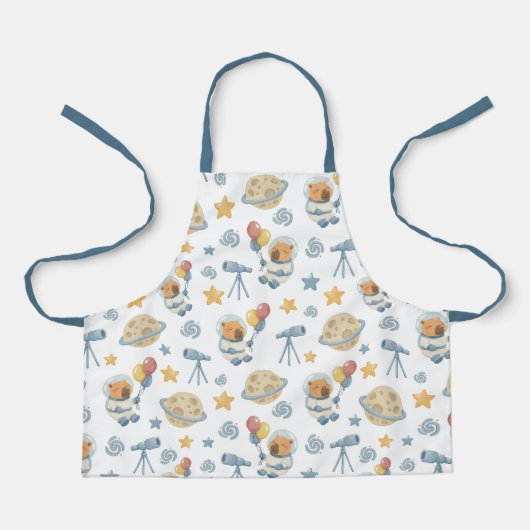 Capybara Astronaut Pattern - Schort (Voorkant)