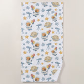 Capybara Astronaut Pattern Strandlaken (Voorkant)