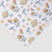 Capybara Astronaut Pattern Tissue Paper Tissuepapier (Detail)