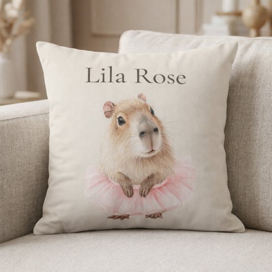 Capybara Baby Nursery • Personalized Kussen