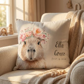 Capybara Baby Nursery • Personalized Kussen