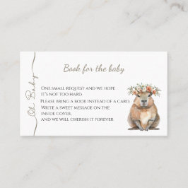 Capybara Baby Shower • Book for Baby Visitekaartje