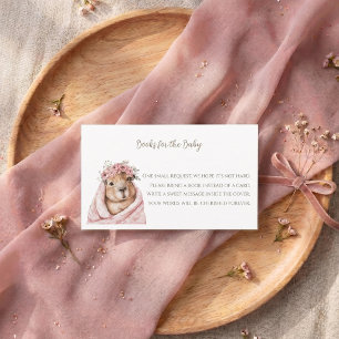 Capybara Baby Shower • Books for the Baby Card Visitekaartje