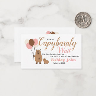 Capybara Baby Shower Honoring Invitation | card Notitiekaartje