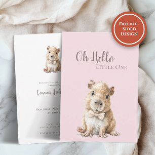 Capybara Baby Shower Invitation