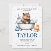 Capybara Baby shower Invitation (Devant)