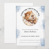 Capybara Baby Shower Invitation • A Little Cutie (Devant / Derrière)