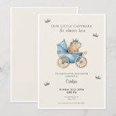 Capybara Baby Shower Invitation Little Prince (Devant / Derrière)