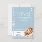 Capybara Baby Shower Invitation • Oh Baby (Devant)