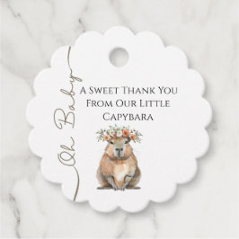 Capybara Baby Shower • Oh Baby Wildflower Bedankjes Labels