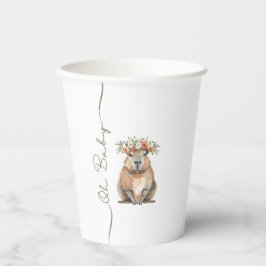 Capybara Baby Shower • Oh Baby Wildflower Papieren Bekers