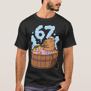 Capybara Badkuip 67 Ontspannen Grappig Meme Dier T-shirt