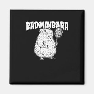 Capybara Badminton Shuttle - speler racket badminb Magneet