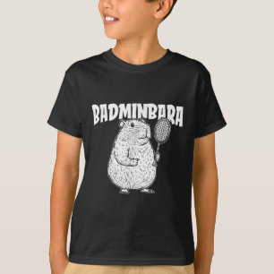 Capybara Badminton Shuttle - speler racket badminb T-shirt