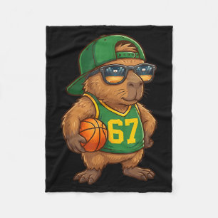 Capybara Basketbal 67 Gen Alpha Slang Srts Mannen Fleece Deken