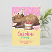 Capybara Birthday Kaart (Staand voorkant)