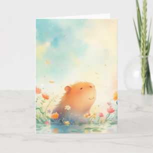 Capybara Bloemen Vijver Oord Kaart