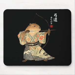 Capybara Boogschieten Samurai Kyudo Japans Dieren Muismat