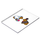 Capybara Bride & Groom Cute Wedding illustratie Notitieboek (Linkerzijde)