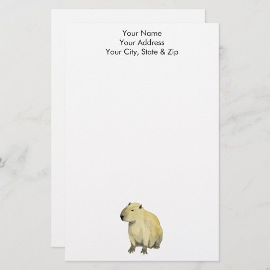 Capybara Briefpapier (Voorkant / Achterkant)