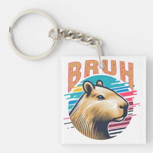 Capybara Bruh Funny Bruh Capybara Lovers Mannen Ki Sleutelhanger