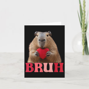 Capybara Bruh Meme Grappig Gezegde Tiener Jongens  Kaart