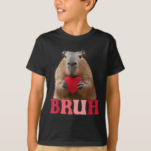 Capybara Bruh Meme Grappig Gezegde Tiener Jongens T-shirt