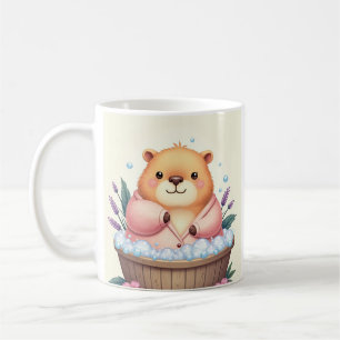 Capybara Bubbelbad Ontspan Je Sticker Koffiemok