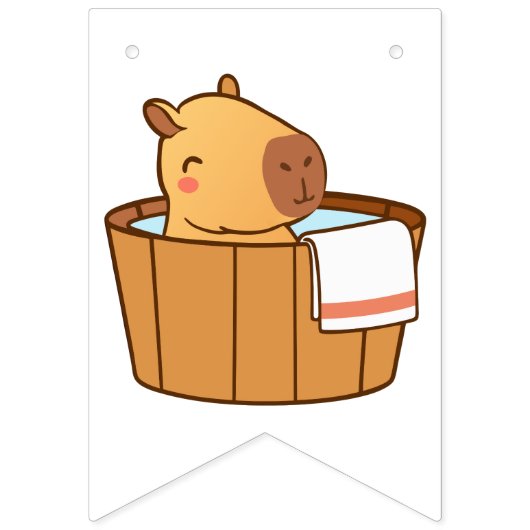 Capybara Bunting Banner | Leuke dieren themafeest (Tweede vlag)