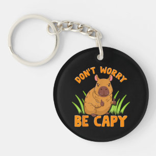 Capybara Cadeau Schattig Grappig Dierentuin Dieren Sleutelhanger