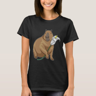Capybara Calendula Flower T-shirt