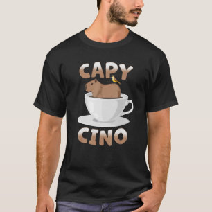 Capybara Cappuccino Cute Capy Cino Coffee Mu T-shirt