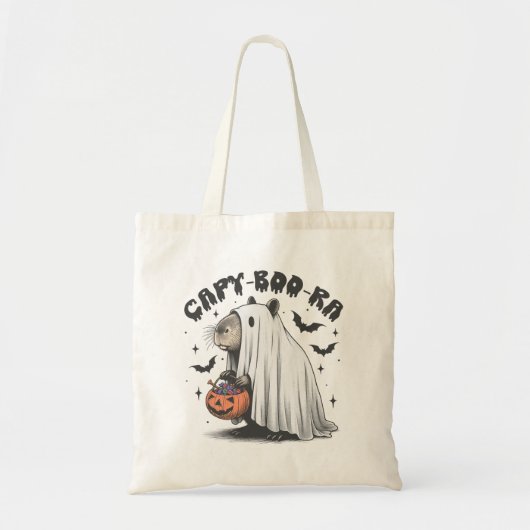 Capybara Capy Halloween Funny Capy-Boo-Ra Schattig Tote Bag (Voorkant)