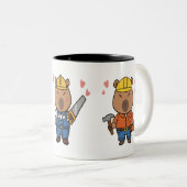 Capybara Carpenter Mok | Grappige houtbewerking ko (Voorkant rechts)
