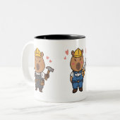 Capybara Carpenter Mok | Grappige houtbewerking ko (Voorkant links)