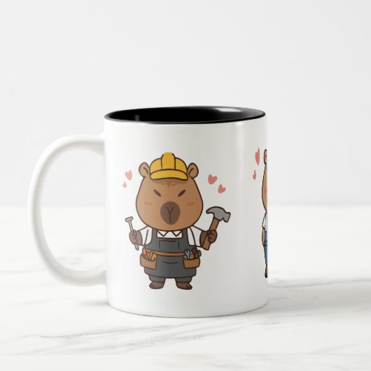 Capybara Carpenter Mok | Grappige houtbewerking ko (Links)