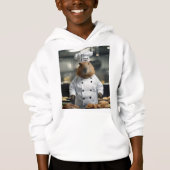 Capybara Chef Drôle, Sweat à Capuche pour Enfants (Devant)