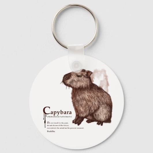 capybara - chocolade sleutelhanger (Voorkant)