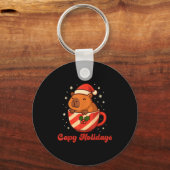 Capybara Christmas Shirt, Funny Capy Holidays  Sleutelhanger (Voorkant)
