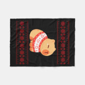 Capybara Christmas Sweater  Fleece Deken (Voorkant (Horizontaal))