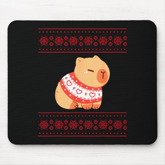 Capybara Christmas Sweater  Muismat (Voorkant)