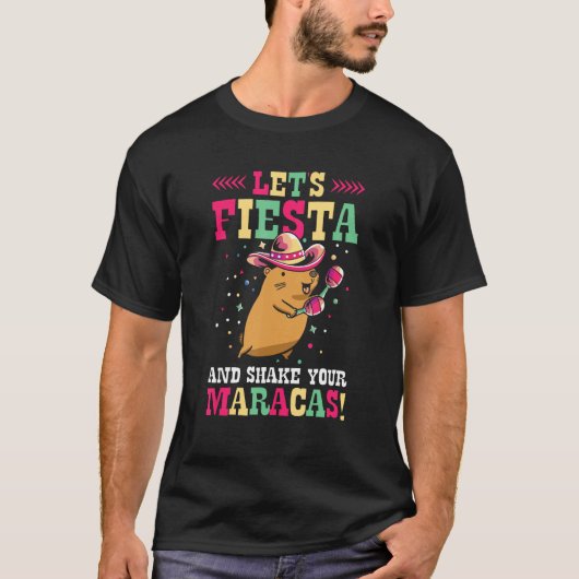 Capybara Cinco de Mayo Sombrero Mariachi Fiesta Me T-shirt (Voorkant)