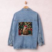 Capybara Claus: Een feestelijk Bokeh Wonderland Denim Jacket (Hangar)