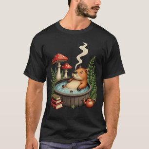 Capybara Cottagecore Warmwaterbron Poetcore T-shirt