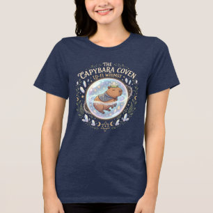 Capybara Coven Kristallen Bol Hekserij Tri-Blend Shirt