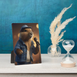 Capybara Cowboy: Serenading the Wild West Fotoplaat