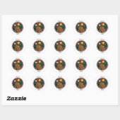 Capybara Custom Party Favor personalized Mailing Ronde Sticker (Vel)