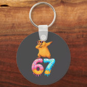 Capybara Dabbing 67 Ice Cream Drip 67 Birthday Boy Sleutelhanger (Voorkant)