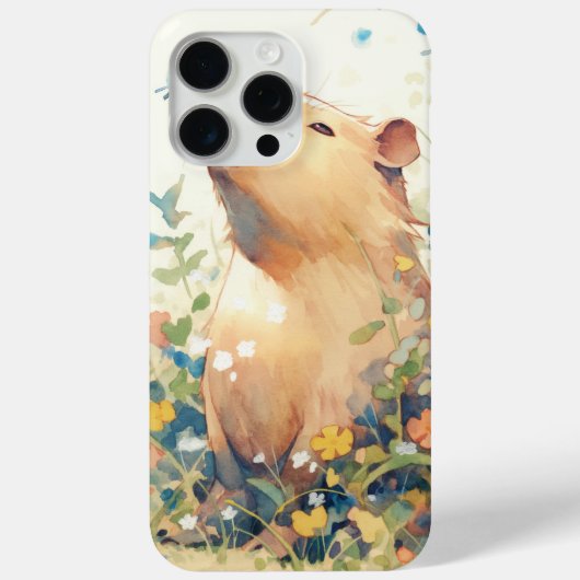 Capybara Dagdroom in de Weide Case-Mate iPhone Case (Achterkant)